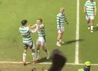 Celtic Players Joke with Yang After Second Goal Celebration celtic-players-joke-with-yang-after-second-goal-celebration